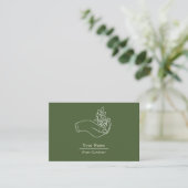 Carte de visite pour entrepreneur de jardinage ama (Debout devant)
