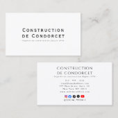 Carte de visite pour entrepreneur | Moderne et pro (Devant / Derrière)