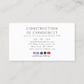 Carte de visite pour entrepreneur | Moderne et pro (Dos)