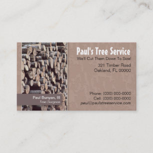 Carte de visite pour entreprise d'arbre/bois de ch