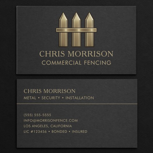 Carte de visite pour entreprise de clôture commerc