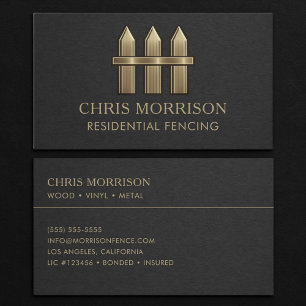 Carte de visite pour entreprise de clôtures réside