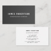 Carte de visite pour entreprise de construction. (Devant / Derrière)