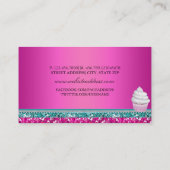 Carte de visite pour entreprise de Cupcake Sparkle (Dos)
