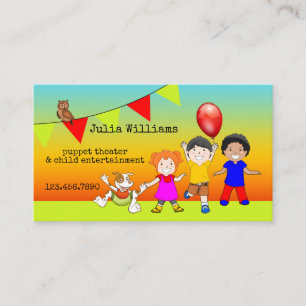 Carte de visite pour entreprise de divertissement