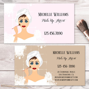 Carte de visite pour entreprise de maquillage et b