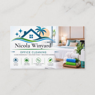 Carte de visite pour entreprise de nettoyage de bu