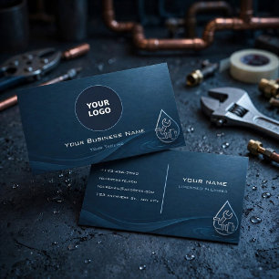 Carte de visite pour entreprise de plomberie moder