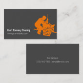 Carte de visite pour entreprise de ramonage et rép (Devant / Derrière)