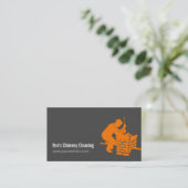 Carte de visite pour entreprise de ramonage et rép (Debout devant)