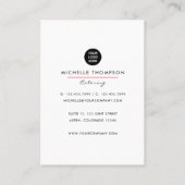 Carte de visite pour entreprise de restauration (Dos)