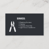 Carte de visite pour entreprise de services de bri (Dos)