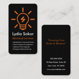 Carte de visite pour entreprise de services électr
