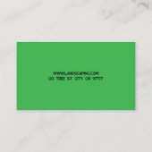 Carte de visite pour entreprise de tonte et d'amén (Dos)