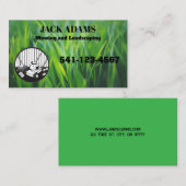 Carte de visite pour entreprise de tonte et d'amén (Devant / Derrière)