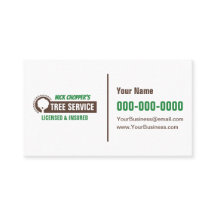 Carte de visite pour entreprise d'entretien d'arbr