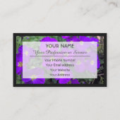 Carte De Visite Pour experts floraux et fleuristes professionnels  (Dos)