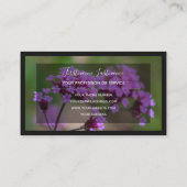 Carte De Visite Pour experts floraux et fleuristes professionnels (Dos)