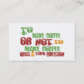 Carte De Visite Pour faire le café (Dos)