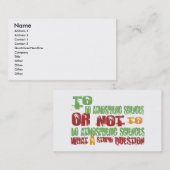 Carte De Visite Pour faire les sciences atmosphériques (Devant / Derrière)