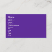 Carte de visite "pour fans" (Dos)