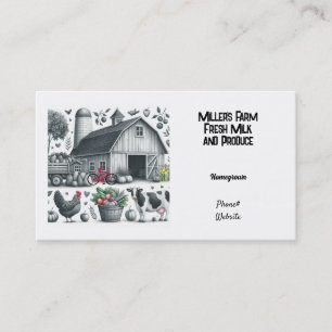 Carte de visite pour ferme laitière et maraîchère
