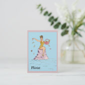 Carte de visite pour fleuriste (Debout devant)