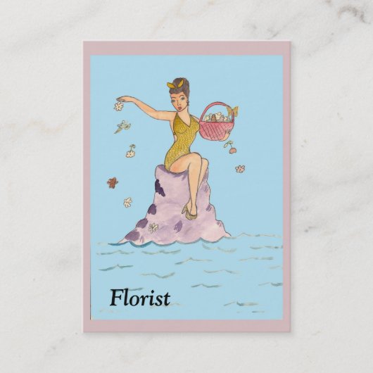 Carte de visite pour fleuriste (Devant)