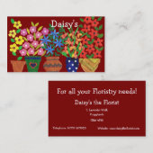 Carte de visite pour fleuriste - puissance des fle (Devant / Derrière)