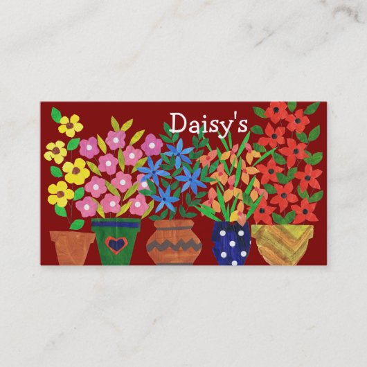 Carte de visite pour fleuriste - puissance des fle (Devant)