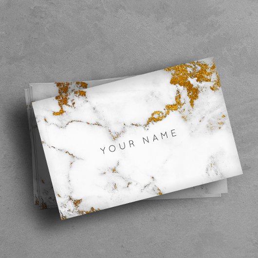 Carte De Visite Pour Gaayu Golden White Gris Marble Vip
