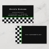Carte de visite pour garage automobile Vert de cou (Devant / Derrière)