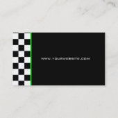 Carte de visite pour garage automobile Vert de cou (Dos)