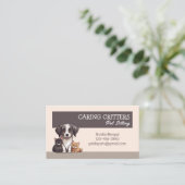 Carte de visite pour garde d'animaux (Debout devant)