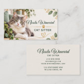 Carte de visite pour garde de chat (Devant / Derrière)