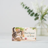 Carte de visite pour garde de chat (Debout devant)