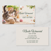 Carte de visite pour garde de chat (Devant / Derrière)