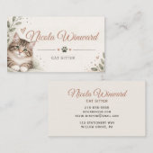 Carte de visite pour garde de chats (Devant / Derrière)