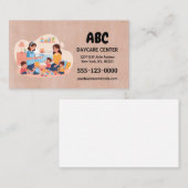 Carte de visite pour garderie Boho (Devant / Derrière)