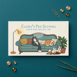 Carte de visite pour gardien de compagnie animale