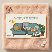 Carte de visite pour gardien de compagnie animale 
