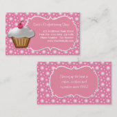 Carte de visite pour gâteaux Dainty Pink (Devant / Derrière)