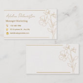 Carte de visite pour gestionnaire (Devant / Derrière)
