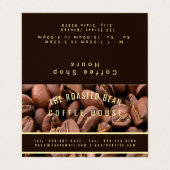 Carte de visite pour haricots de café torréfiés ar (Extérieur déplié)