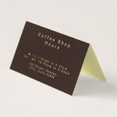 Carte de visite pour haricots de café torréfiés ar (Dos)