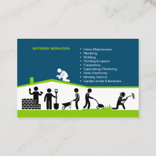 carte de visite pour homme à tout faire Editable e