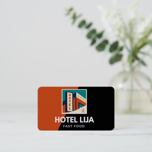 Carte de visite POUR HÔTEL (Debout devant)