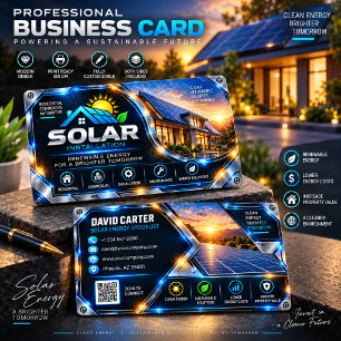 Carte de visite pour installation solaire MODIFI