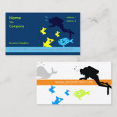 Carte de visite pour instructeur de plongée (Devant / Derrière)