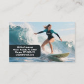 Carte de visite pour instructrice de surf (Dos)